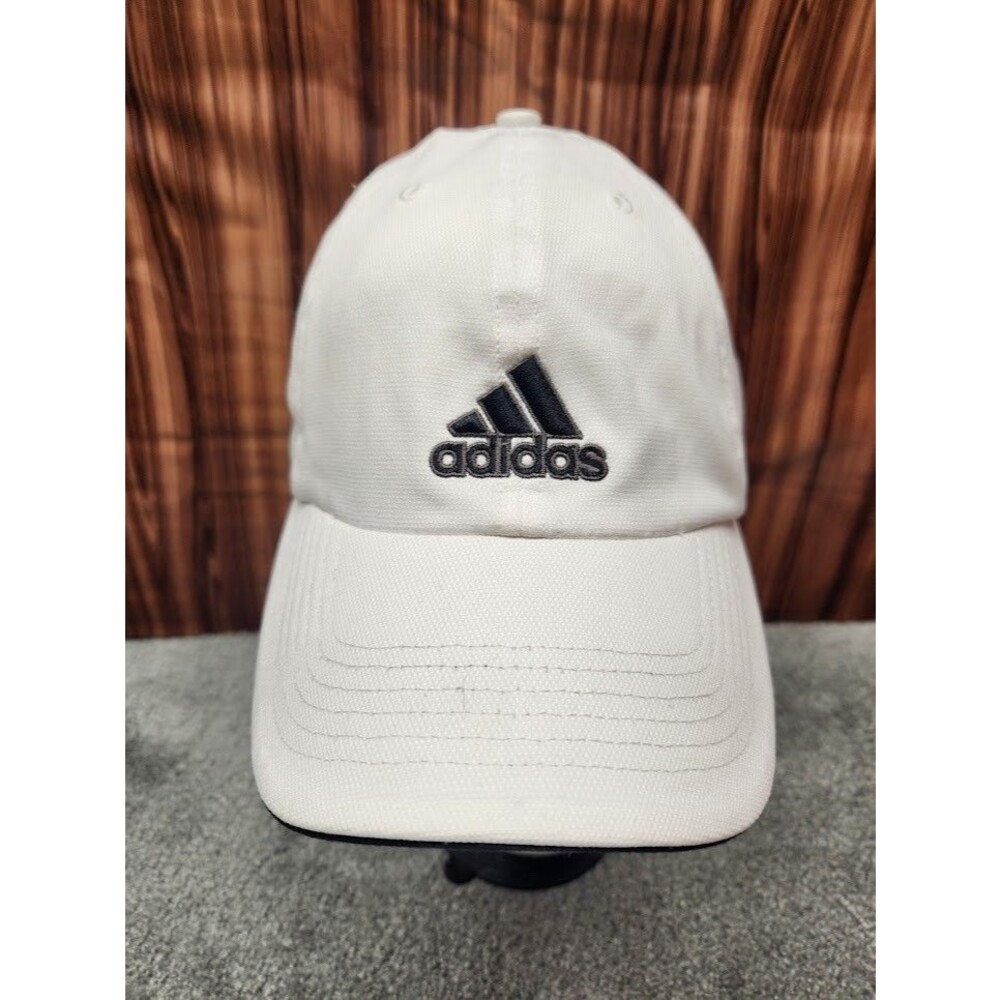Adidas White Baseball Hat Adjustable Cap Unisex Classic Logo Sports Casual